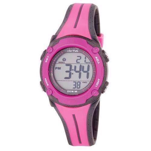 Image of sort/pink plast Quartz Pige ur fra Cactus